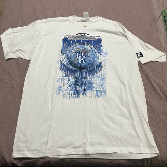 Dead stock Vintage NWT 1998 Starter Kentucky Wildcats Champions T-Shirt XL - Picture 2 of 7